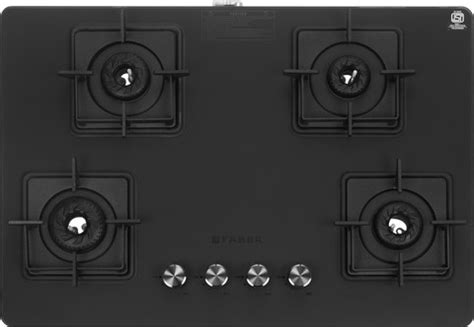 FABER 4 Burner Black cooktop with Auto Ignition Glass Automatic Gas ...