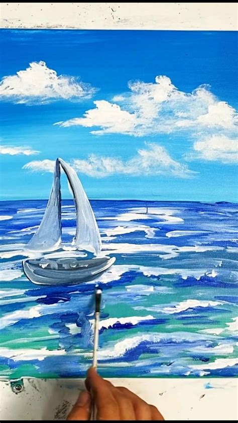 Acrylic Painting Sailing Boat Tutorials 的图像结果