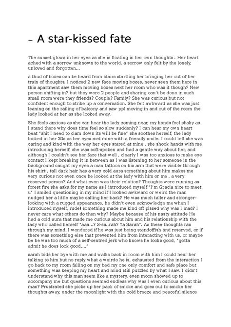 Ch 1: The Star-Kissed Fate - A Journey of Curiosity and Connection ...