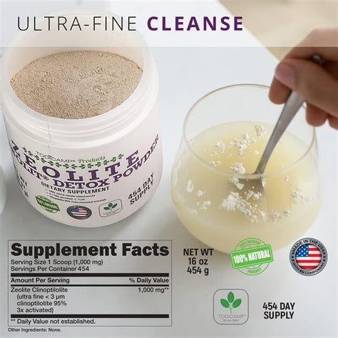 Buy TODICAMP Zeolite Powder - Zeolite Clinoptilolite Powder Sorbolit ...