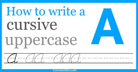 Cursive A - How to Write a Capital A in Cursive
