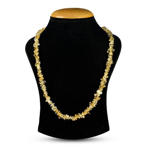 Citrine Uncut Chips Mala – Promotes Abundance and Prosperity – Crystal ...