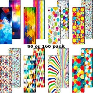 80 Pieces Optical Bookmarks Laminated Book Markers Creative Colored ...