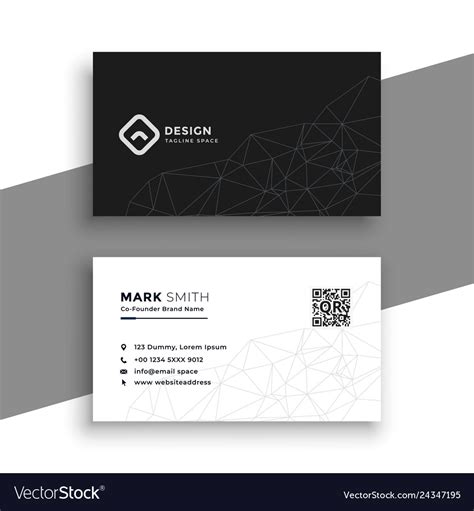 Black and White Business Card Template 的图像结果