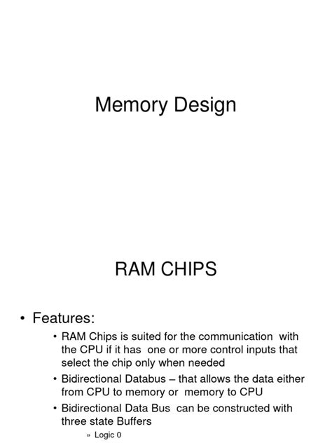 33-Design of scalable memory using RAM’s- ROM’s chips - Construction of ...