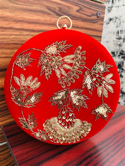 RANGOLI BEAUTIFUL BRIDAL SEQUINS CLUTCH BAG FOR WOMEN – www.soosi.co.in