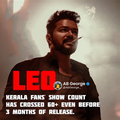 AB George on Twitter: "#Xclusive: #Leo #Kerala fans shows, organized by @actorvijay fans, have ...
