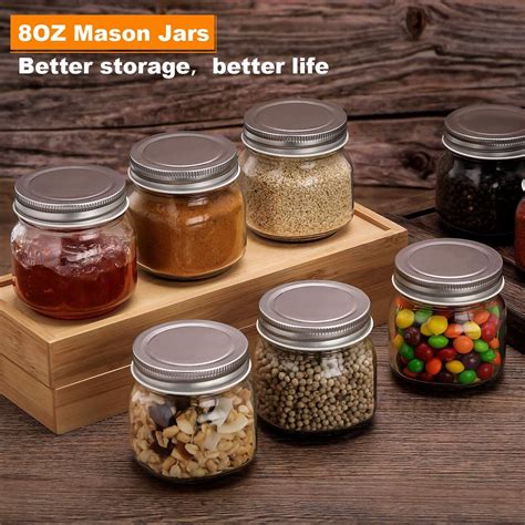Mason Jars With Silver Lids Canning Jars| Storage ... – Vicedeal