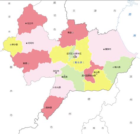 沧州市各地驻地、人口、面积、行政区划代码、区号、邮编（沧州市行政区划地图）