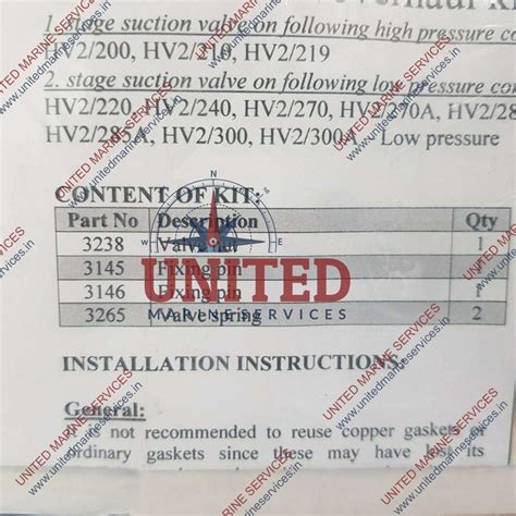 SPERRE 3020MK2 SUCTION VALVE – OVERHAUL KIT / LOT OF 2 (NEW) | United ...