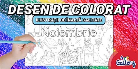 Noiembrie de colorat Desen Galeria de artă
