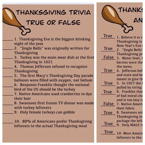 Thanksgiving trivia 10 free pdf printables – Artofit