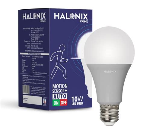 Halonix 10 Watt E27 Screw type Radar Motion Sensor LED Bulb (Auto Off ...