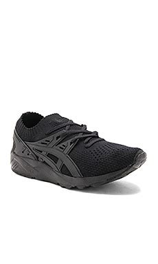 Asics Gel Kayano Trainer Knit in Black & Black | REVOLVE