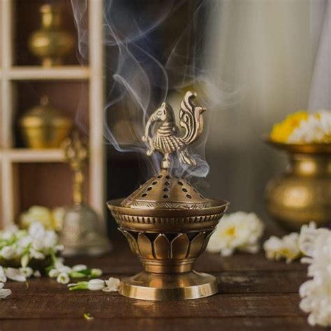 RITUALISTIC Konark Brass Loban Lamp | Dhoop Holder | Incense Burner ...