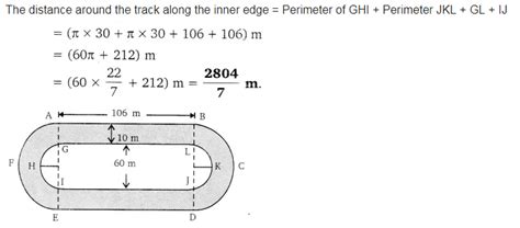 The given figure depicts a racing track whose left and right ends are ...
