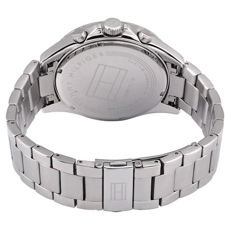 Buy Online Tommy Hilfiger Quartz Multifunction Black Dial Metal Strap ...