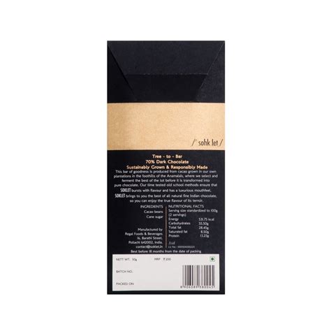 70% Dark Chocolate – SOKLET