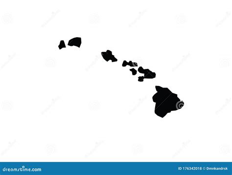 Hawaii Outline Map Cartoon Vector | CartoonDealer.com #360688103