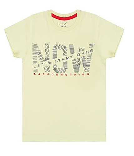 Buy Yalzz Trendy Casual Tshirt for Boys, Yellow, 2-3 Years (Now-RNS ...