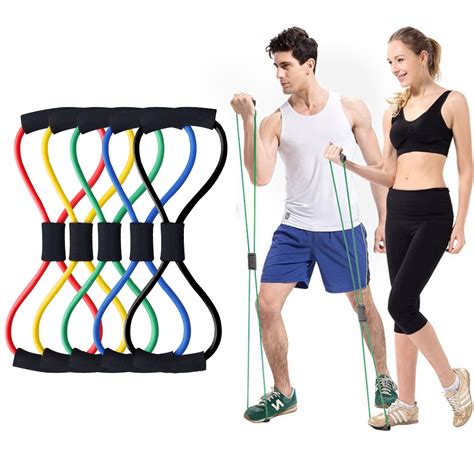 8 Word Resistance Bands Elastic Band for Fitness Equipment Rubber Bands ...