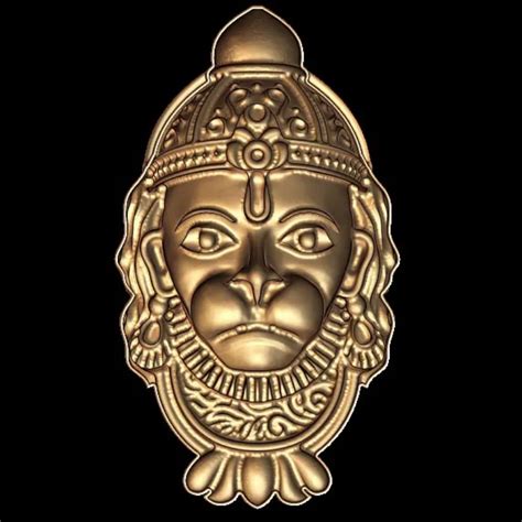 Exquisite Hanuman Face 3D Model for CNC and Jewelry