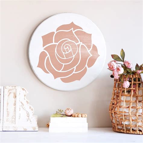 StencilRevolution Rose Stencil - Decorative Nature Stencil, Rose ...