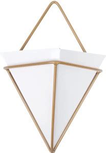 Kraft Seeds Hanging Metal Planters (White) |Triangular Planters with ...