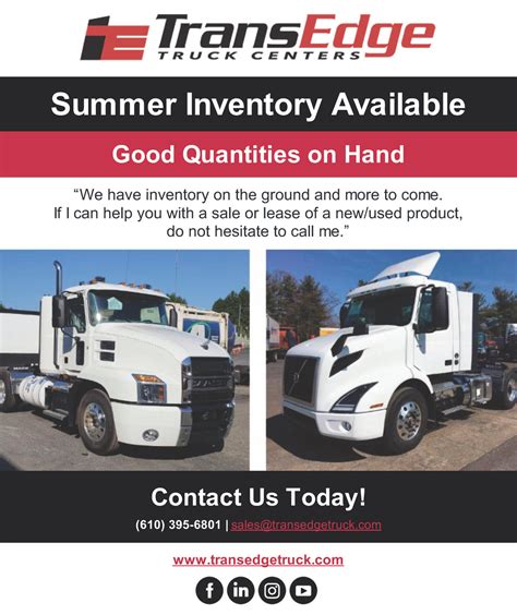 TransEdge Truck Centers on LinkedIn: Summer sales are sizzling in ...