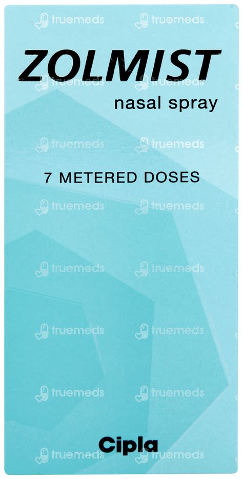 Zolmist Nasal Spray | Order Zolmist 5 MG Nasal Spray 7 M Online at Truemeds