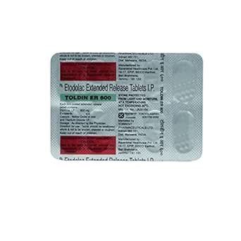 Toldin ER 600 - Strip of 10 Tablets : Amazon.in: Health & Personal Care