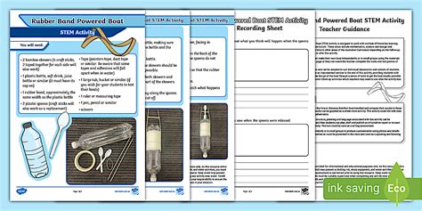 Rubber Band Powered Boat STEM | Forces and Materials