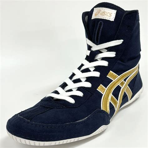 Navy x Gold Asics Wrestling Shoes Liner Sports India | Ubuy