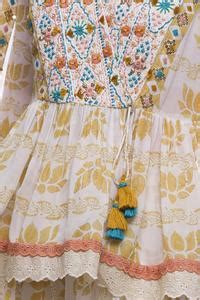 Buy Verb by Pallavi Singhee Multi Color Viscose Georgette Printed ...