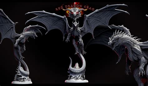 Exclusive RED DRAGON (Young, Adolescent, Adult, Elder) (7 poses) STL ...