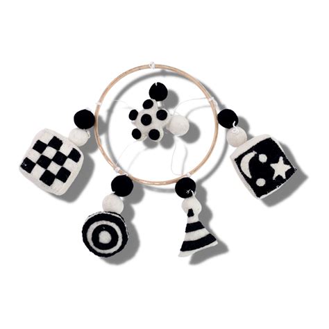 Buy Black and White Geometric Cot Mobile - SkilloToys.com