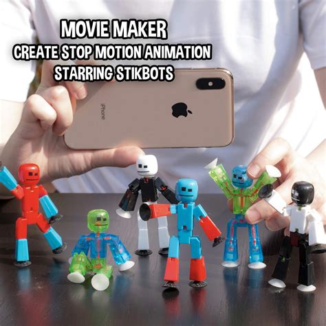 Zing Stikbot Series 4 - Colour 6 Piece Posable Figure Set - For Stop ...
