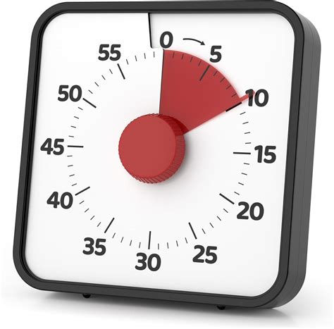 LIORQUE 19cm Visual Timer Large Timer for Classroom, 60 Minute Countdown Timer No Ticking with ...