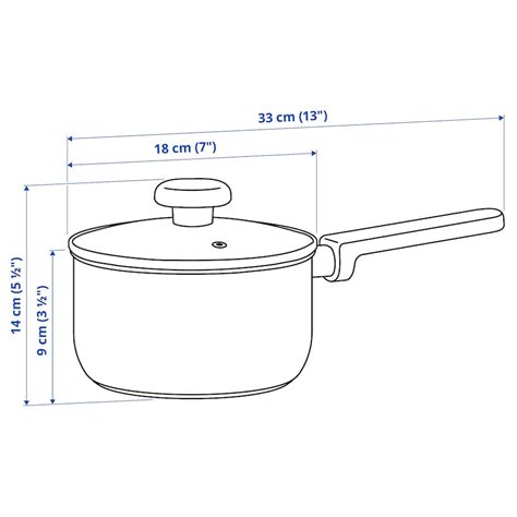 MIDDAGSMAT saucepan with lid, clear glass/stainless steel, 2 l (2.1 qt ...
