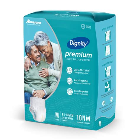 Buy Dignity Premium Pull Up Adult Diapers for Leak Control | Romsons.In ...