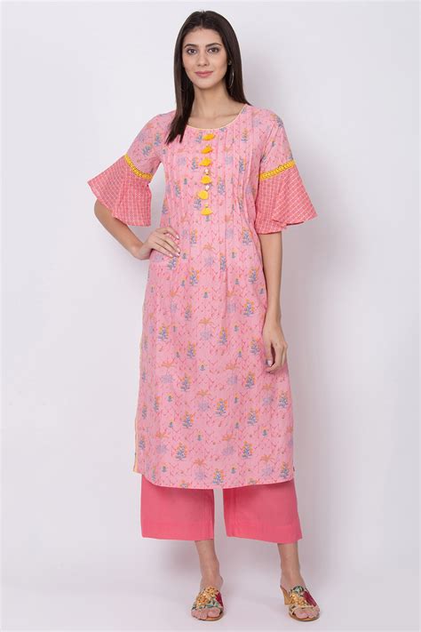Pink Straight Kurta