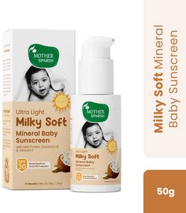 Mother Sparsh Sunscreen - SPF 30+ Ultra Light Milky Mineral Baby ...