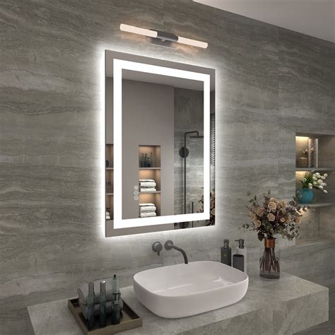 Apmir LED Bathroom Mirror Rectangle with Lights Super Bright Anti-Fog ...