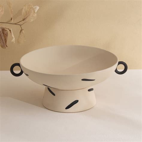 Buy Romo Est Nova Ceramic Double Ear Decorative Bowl from Home Centre ...