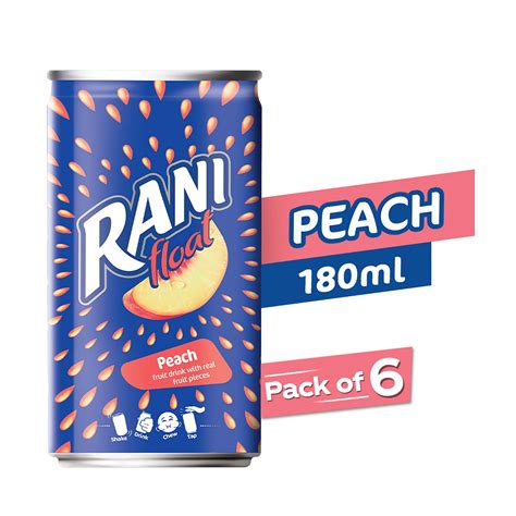 Rani Rani Peach Float Jar, 6 X 180 G, Vegetarian : Amazon.in: Grocery ...