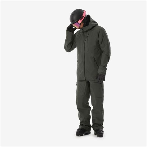 Men's Warm and Waterproof Ski Pants - FR 500 - Black olive - Wedze ...