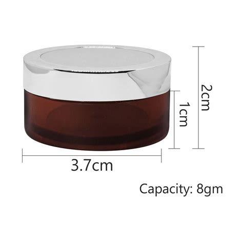 [ZMJ23] Amber Shan Jar With Silver Cap - 8gm, 15gm, 25gm, 30gm, 50gm ...
