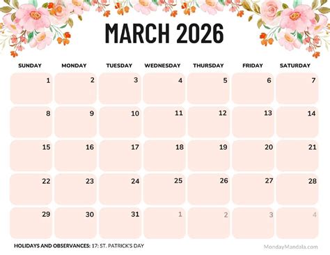 March 2026 Calendars (Free PDF Printables)