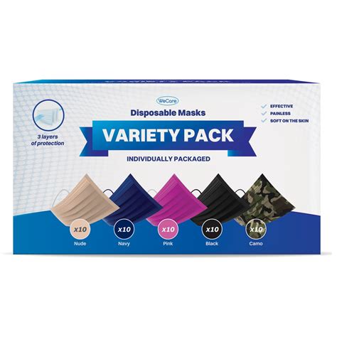 WeCare Face Masks - Box of 50, 3-Ply, | Ubuy India