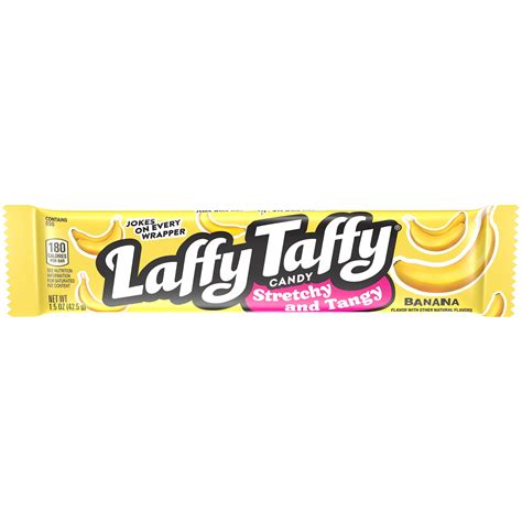 Laffy Taffy Stretchy & Tangy Banana Flavored Candy, Chewy Texture, No ...